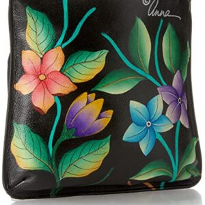 Anna by Anuschka Slim Shoulder Organizer, Birds in Paradise-Black