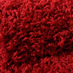 Rugs.com - Über Cozy Solid Shag Collection Rug – 8' x 10' Cherry Red Shag Rug Perfect for Living Rooms, Large Dining Rooms, Open Floorplans