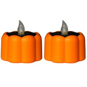 Yardwe 4 pcs Small Pumpkin Pumpkin Tea Light Pumpkin Candle lamp Portable Pumpkin Lantern Tea Lights LED