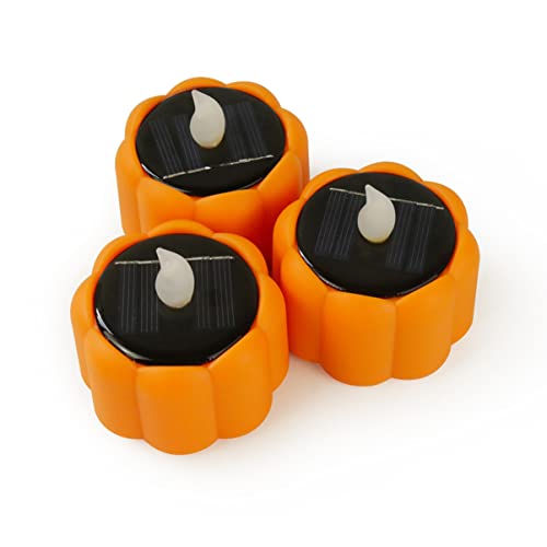 Yardwe 4 pcs Small Pumpkin Pumpkin Tea Light Pumpkin Candle lamp Portable Pumpkin Lantern Tea Lights LED