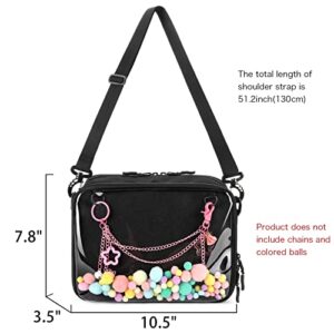 STEAMEDBUN Ita Bag Crossbody with Insert Pin Display Bag for Anime Cosplay