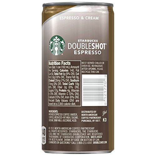 Starbucks Tripleshot Energy Extra Strength, French Vanilla, 15oz Cans (12 Pack) & Doubleshot, Espresso + Cream, 6.5 Fluid Ounce, Pack of 12