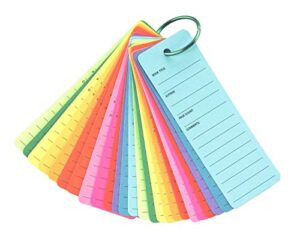 hygloss bookmarks book buddies-reading log-10-12 assorted vibrant cardstock with 2 colored bookrings-2 x 6 inches-value pack-100 qty