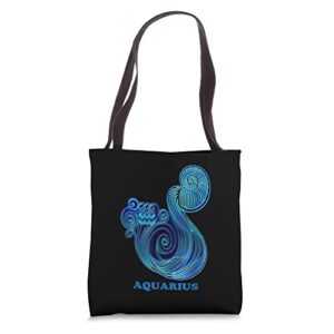 aquarius gifts funny zodiac sign birthday tote bag