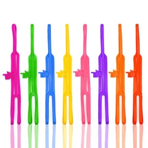 lzymsz 8pcs silicone finger point bookmarks,lovely book marker for office school supplies stationery assorted colors