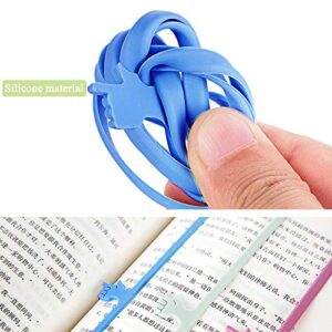 LZYMSZ 8PCS Silicone Finger Point Bookmarks,Lovely Book Marker for Office School Supplies Stationery Assorted Colors