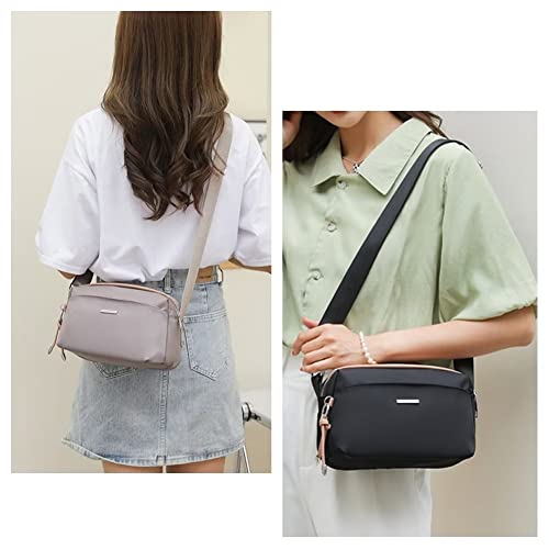 Mudono Crossbody Bag for Women Nylon Waterproof Shoulder Purse Multi Pocket Messenger Satchel Lightweight Travel Pocketbooks