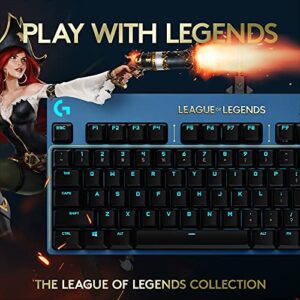 Logitech G PRO Mechanical Gaming Keyboard - Ultra-Portable Tenkeyless Design, Detachable USB Cable, LIGHTSYNC RGB Backlit Keys, Official League of Legends Edition