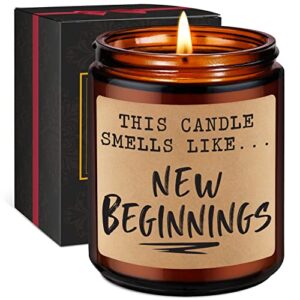 Miracu Scented Candles - New Beginnings Gifts for Women, New Job Gift - Breakup, Divorce Gifts for Women, Men - Congratulations, Leaving Job Gifts, New Home, Fresh Start, New Chapter in Life Gifts