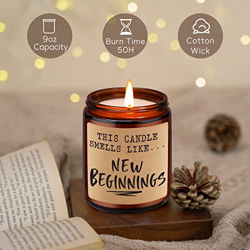 Miracu Scented Candles - New Beginnings Gifts for Women, New Job Gift - Breakup, Divorce Gifts for Women, Men - Congratulations, Leaving Job Gifts, New Home, Fresh Start, New Chapter in Life Gifts