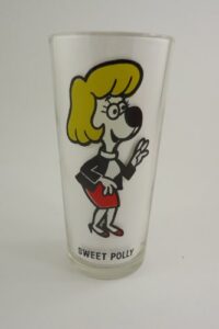 pepsi collector series glass, sweet polly 1973