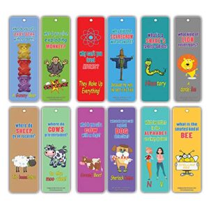 Bookmarks Cards For Kids (60 Pack)- Hilariously Silly Jokes Series 2- Funny and Hilarious Learning Pack - Excellent Party Favors Teacher Classroom Reading Rewards and Incentive Gifts for Young Readers