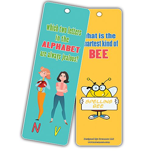 Bookmarks Cards For Kids (60 Pack)- Hilariously Silly Jokes Series 2- Funny and Hilarious Learning Pack - Excellent Party Favors Teacher Classroom Reading Rewards and Incentive Gifts for Young Readers