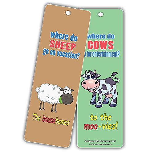 Bookmarks Cards For Kids (60 Pack)- Hilariously Silly Jokes Series 2- Funny and Hilarious Learning Pack - Excellent Party Favors Teacher Classroom Reading Rewards and Incentive Gifts for Young Readers