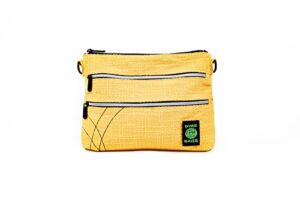 dime bags day tripper | hemp shoulder bag | crossbody and clutch purse | custom interior lining by ellie paisley (yellow)