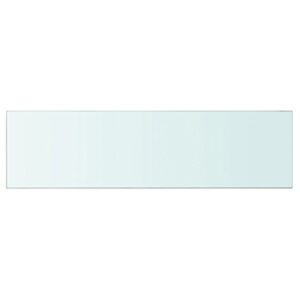 SunshineFace Glass Shelf Tempered Glass Shelf Panel, Modern Display Shelf Floating Shelves for Homes, Shops, 43.3"x11.8" (LxW), 0.3" Thick, Clear