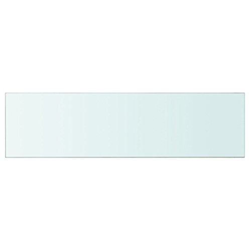 SunshineFace Glass Shelf Tempered Glass Shelf Panel, Modern Display Shelf Floating Shelves for Homes, Shops, 43.3"x11.8" (LxW), 0.3" Thick, Clear