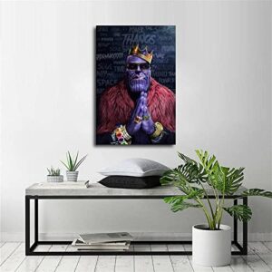 PPZ Comics Thanos Avenger Poster Decorative Painting Canvas Wall Art Living Room Posters Bedroom Painting 16x24inch(40x60cm)