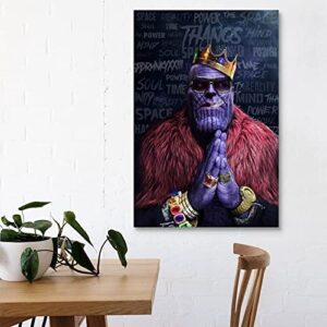 PPZ Comics Thanos Avenger Poster Decorative Painting Canvas Wall Art Living Room Posters Bedroom Painting 16x24inch(40x60cm)