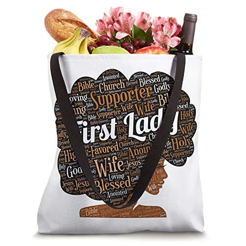 First Lady | Pastor's Wife Black Woman Afro Tote Bag