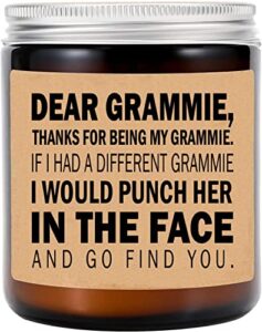 averaze grammie candle – grammie gifts from grandkids – i’d punch another in the face – fun gag for her – mother’s day candle – lavender scented candles, 8oz