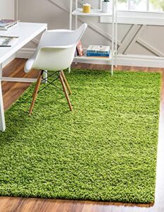 rugs.com – Über cozy solid shag collection rug – 5′ x 8′ grass green shag rug perfect for bedrooms, dining rooms, living rooms, 5 x 8 feet