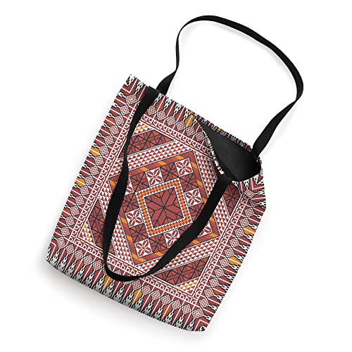 Palestinian Tatreez (Print) Chickpeas and Raisins Tatreez Tote Bag