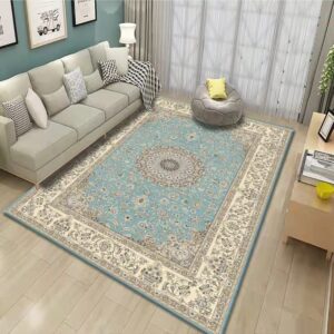 huirchun leqi non-slip carpet persian vintage rug distressed printed traditional rug for bedroom kitchen hallway leqi-11 0