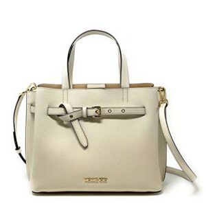 MICHAEL KORS EMILIA LARGE SATCHEL SHOULDER CROSSBODY BAG (CREAM)