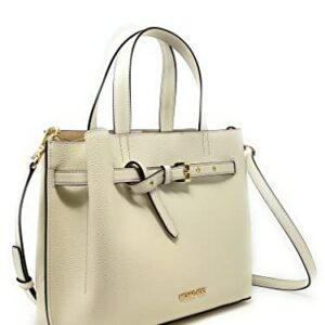 MICHAEL KORS EMILIA LARGE SATCHEL SHOULDER CROSSBODY BAG (CREAM)