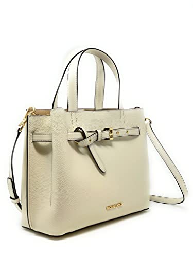 MICHAEL KORS EMILIA LARGE SATCHEL SHOULDER CROSSBODY BAG (CREAM)