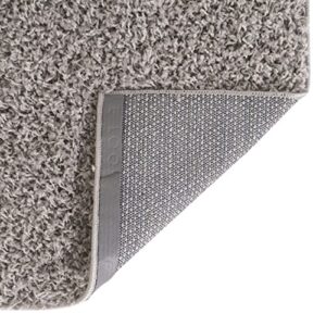 Rugs.com Über Cozy Solid Shag Collection Rug – 2 x 3 Cloud Gray Shag Rug Perfect 2inch 2 x 3inch