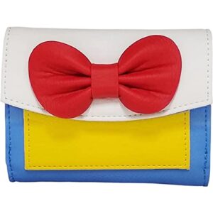 loungefly disney snow white cosplay bow zip-around wallet snow white one size