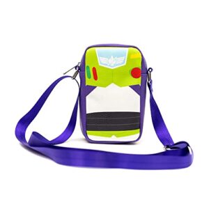 Disney Bag, Cross Body, Toy Story Buzz Lightyear Character Close Up Purple, Vegan Leather