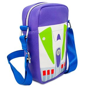 Disney Bag, Cross Body, Toy Story Buzz Lightyear Character Close Up Purple, Vegan Leather