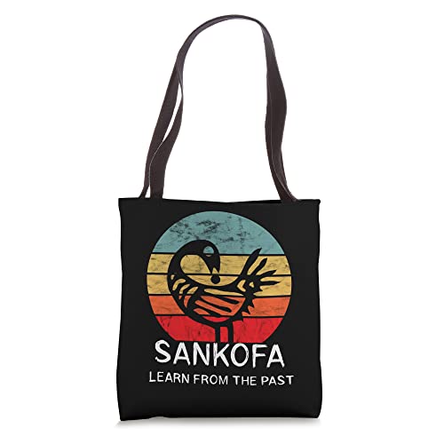 Sankofa Retro Vintage Learn From The Past African Bird Tote Bag