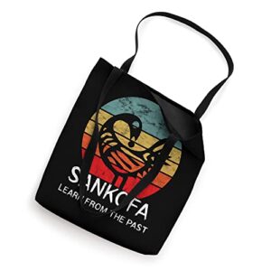 Sankofa Retro Vintage Learn From The Past African Bird Tote Bag