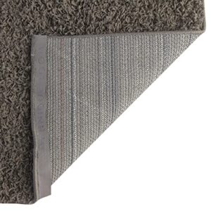 Rugs.com - Über Cozy Solid Shag Collection Rug – 5' x 8' Graphite Gray Shag Rug Perfect for Bedrooms, Dining Rooms, Living Rooms, 5 x 8 Feet