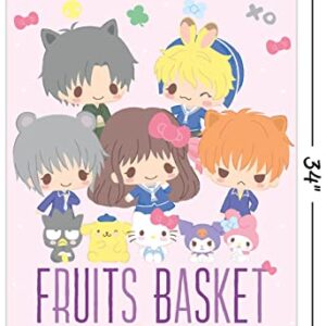 Trends International Fruits Basket x Hello Kitty and Friends - Group Wall Poster