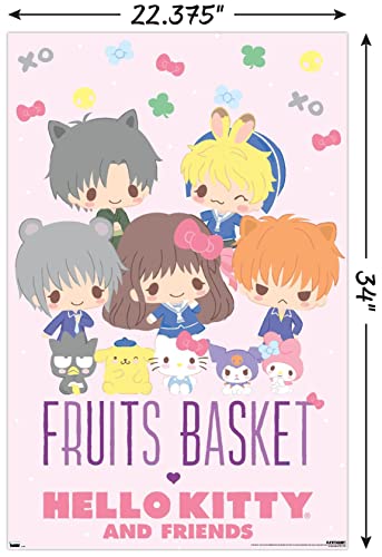 Trends International Fruits Basket x Hello Kitty and Friends - Group Wall Poster