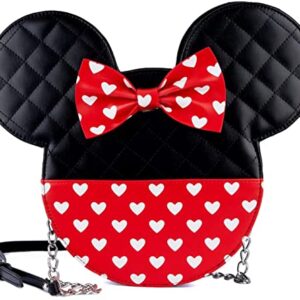 Loungefly Disney Mickey and Minni Valentines Reversible Crossbody Mickey And Minnie Mouse One Size