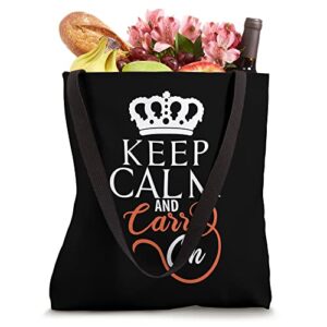 Keep Calm and Carry on Style Styling for Men and Women Tote Bag