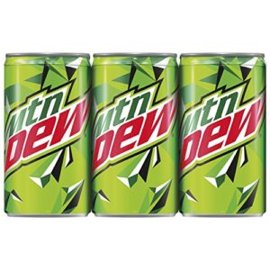 Pepsi and Mtn Dew Mini Can Variety Pack, 7.5 oz Cans, 24 Count(Packaging may vary)