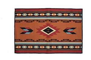 kinara cibola area rug – southwestern native american design – beautiful and unique pattern – fine weaving and quality material for everyday use – non-skid – 3×2 feet.