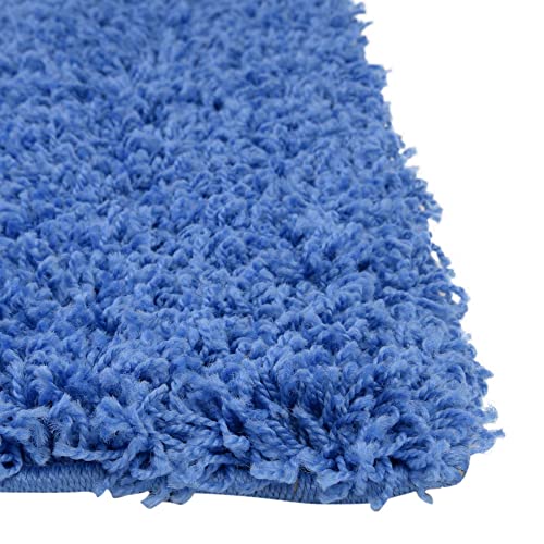 Rugs.com Über Cozy Solid Shag Collection Rug – 5 x 8 Periwinkle Blue Shag Rug Perfect 5 x 8 Feet