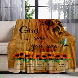 mifadfao christian gift for women religious gift throw blanket healing thoughts soft prayer caring lightweight inspirational bible verse 50x60 inch throw blanket get well soon men& women gifts