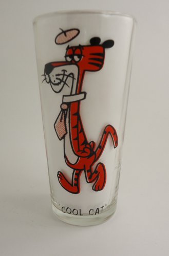 Pepsi Collector Series Glass, Cool Cat 1973