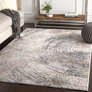 mark&day area rugs, 8×10 pontoise modern charcoal area rug gray brown cream carpet for living room, bedroom or kitchen (7’10” x 10’2″)