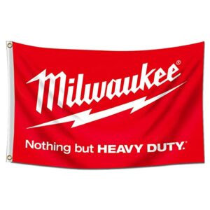 milwaukee flag nothing but heavy duty banner 3x5 feet for college dorm,room man cave garage