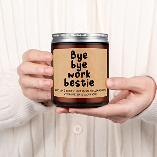 GSPY Scented Candles - Funny Goodbye Gifts, Coworker Leaving, Colleague Farewell Gift - Bye Bye Work Bestie Candle - Congrats on New Job, Quitting Job, Going Away Gift for Coworker, Friend, Men, Women